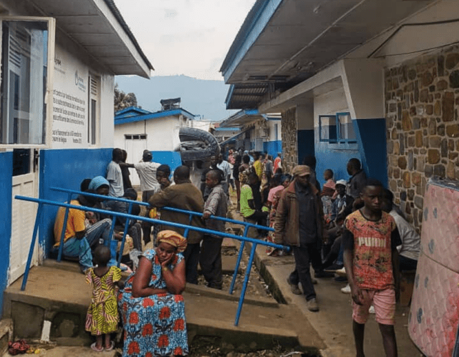 Displaced people shelter in the Masisi General Referral Hospital in DR Congo