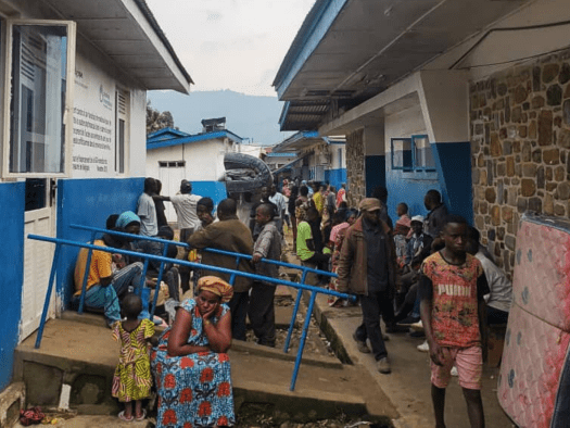 Displaced people shelter in the Masisi General Referral Hospital in DR Congo