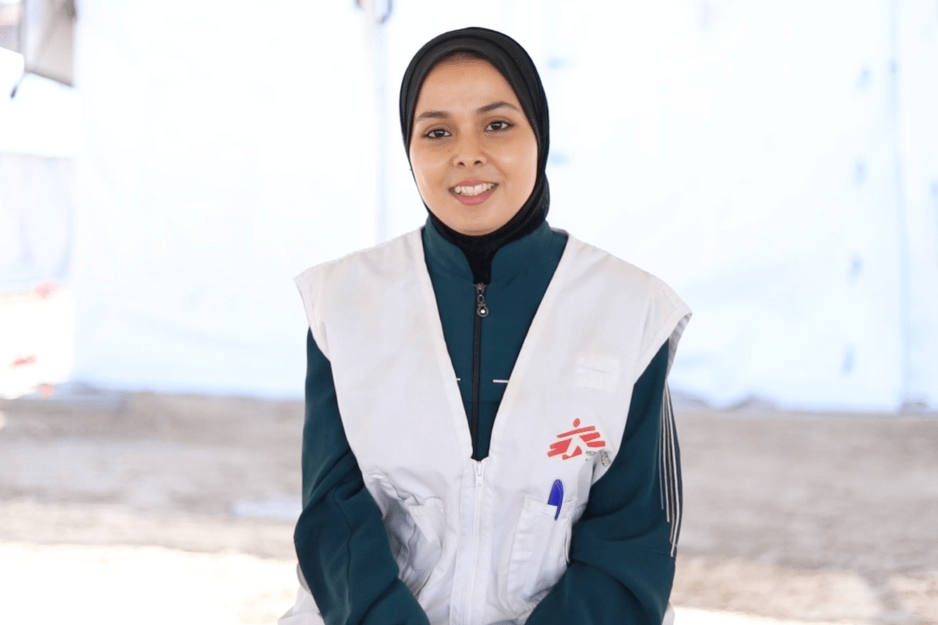 Dr. Haya Hashem Salman, MSF doctor at MSF’s field hospital in Deir el-Balah 