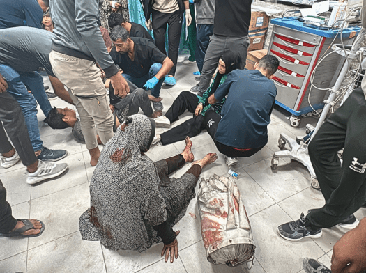 Inside a hospital in Gaza.