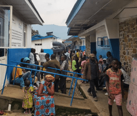 Displaced people shelter in the Masisi General Referral Hospital in DR Congo